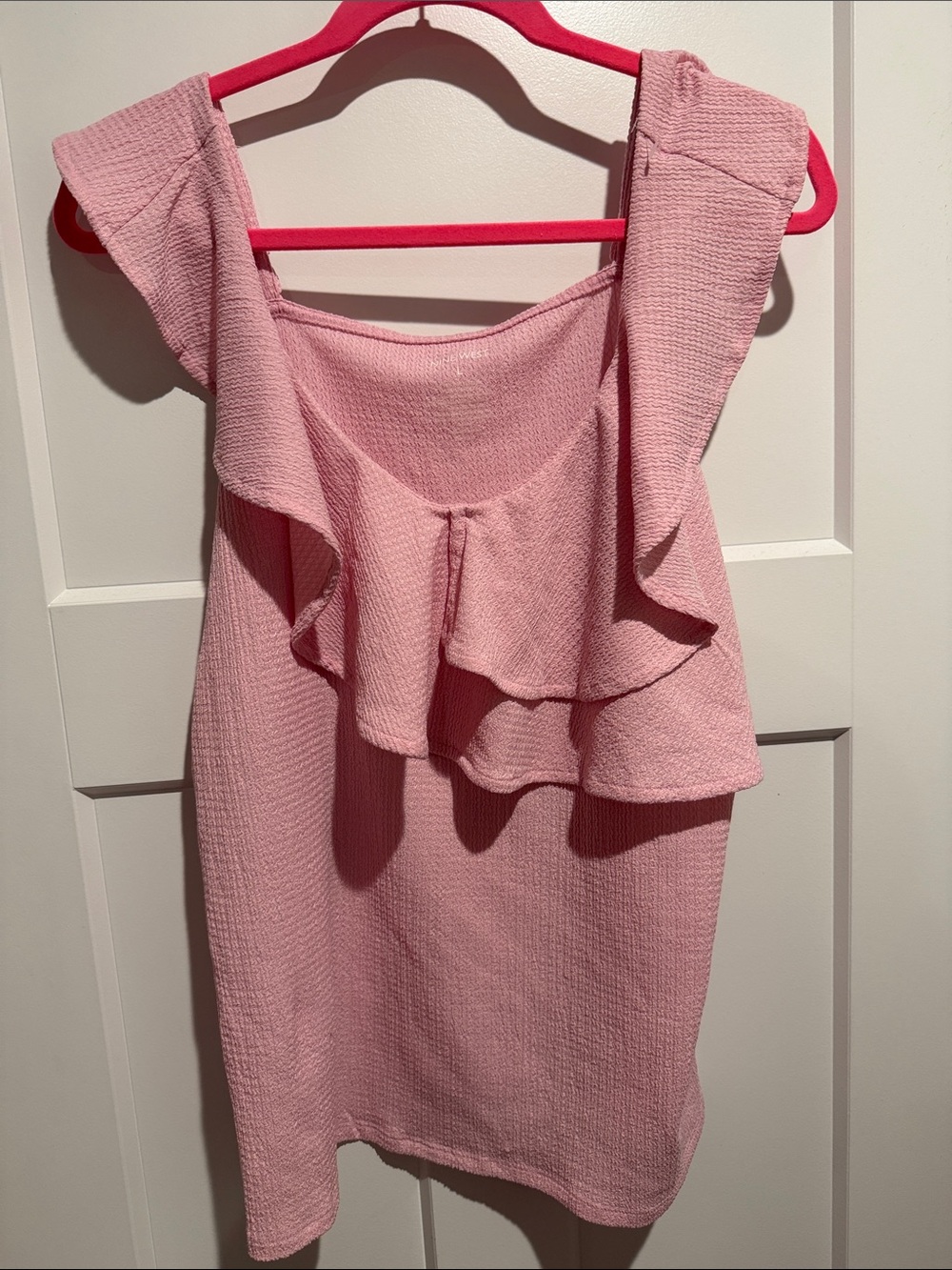 Nine West Pink Ruffle Tank Top